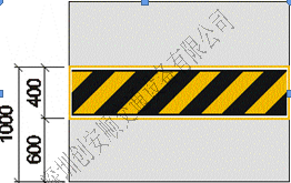 立柱、墻面警示線